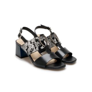 ROMANELLI SANDALI CON TACCO DONNA – NERO – 30220 - Romanelli Store