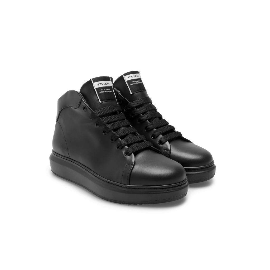 CALPIERRE scarpe Uomo in pelle spazzolata nera Marchio Mazzitti 1151
