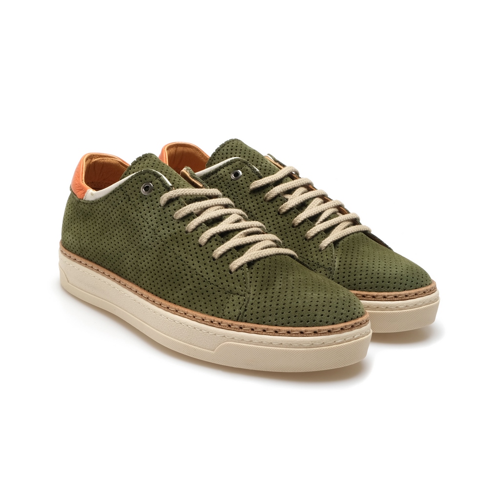 EXTON SNEAKERS UOMO – VERDE CAMOSCIO – 757 - Romanelli Store