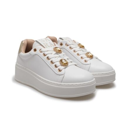 Sara Lopez sneakers donna – bianco – oro – SL41SN 004