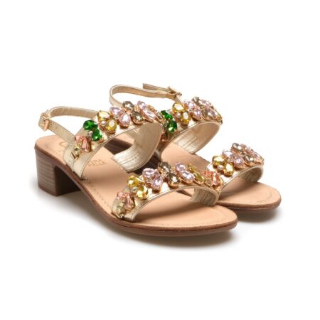 Queen Helena sandali con tacco donna – oro – Y6021