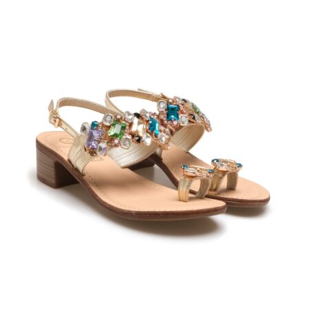 Queen Helena sandali con tacco donna – oro – Y6022