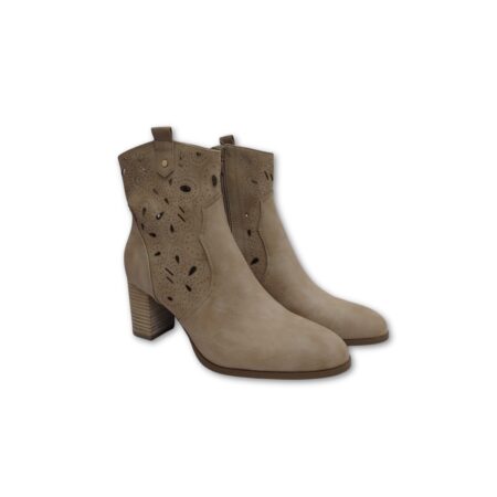 Julien STIVALETTO DONNA - TAUPE - E8104 Spazzolato