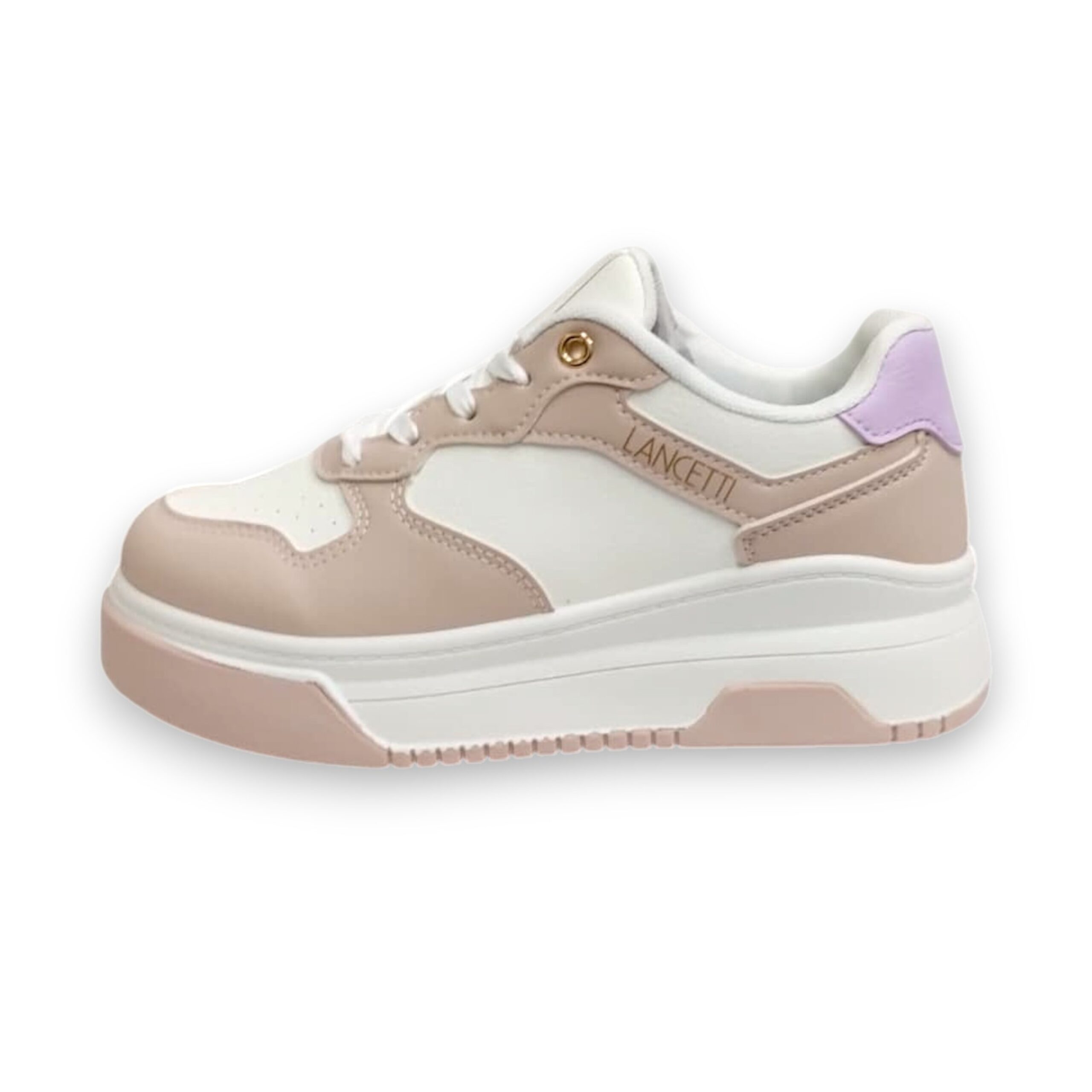 LANCETTI Sneakers donna - WHITE - PINK - CHIFFON - LNC-3076 - immagine 2