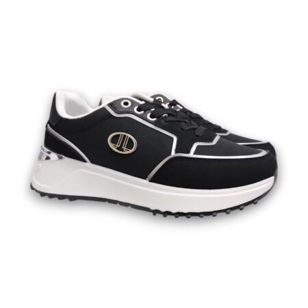 LANCETTI Sneakers donna - BLACK- SILVER - LNC-3130