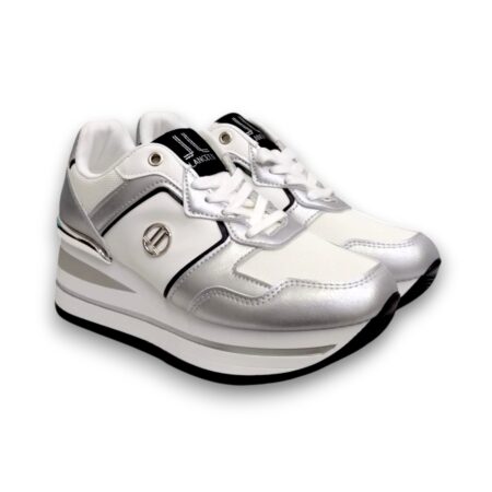 LANCETTI Sneakers donna - SILVER - WHITE - BLACK - LNC-3150
