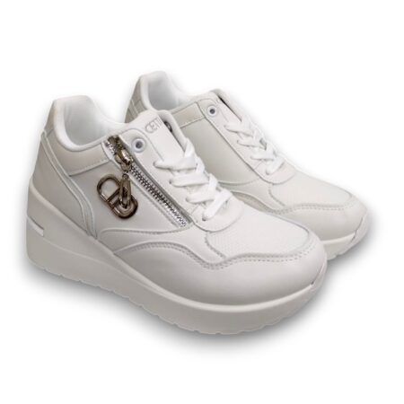 LANCETTI Sneakers donna - WHITE - SILVER - LNC-3160