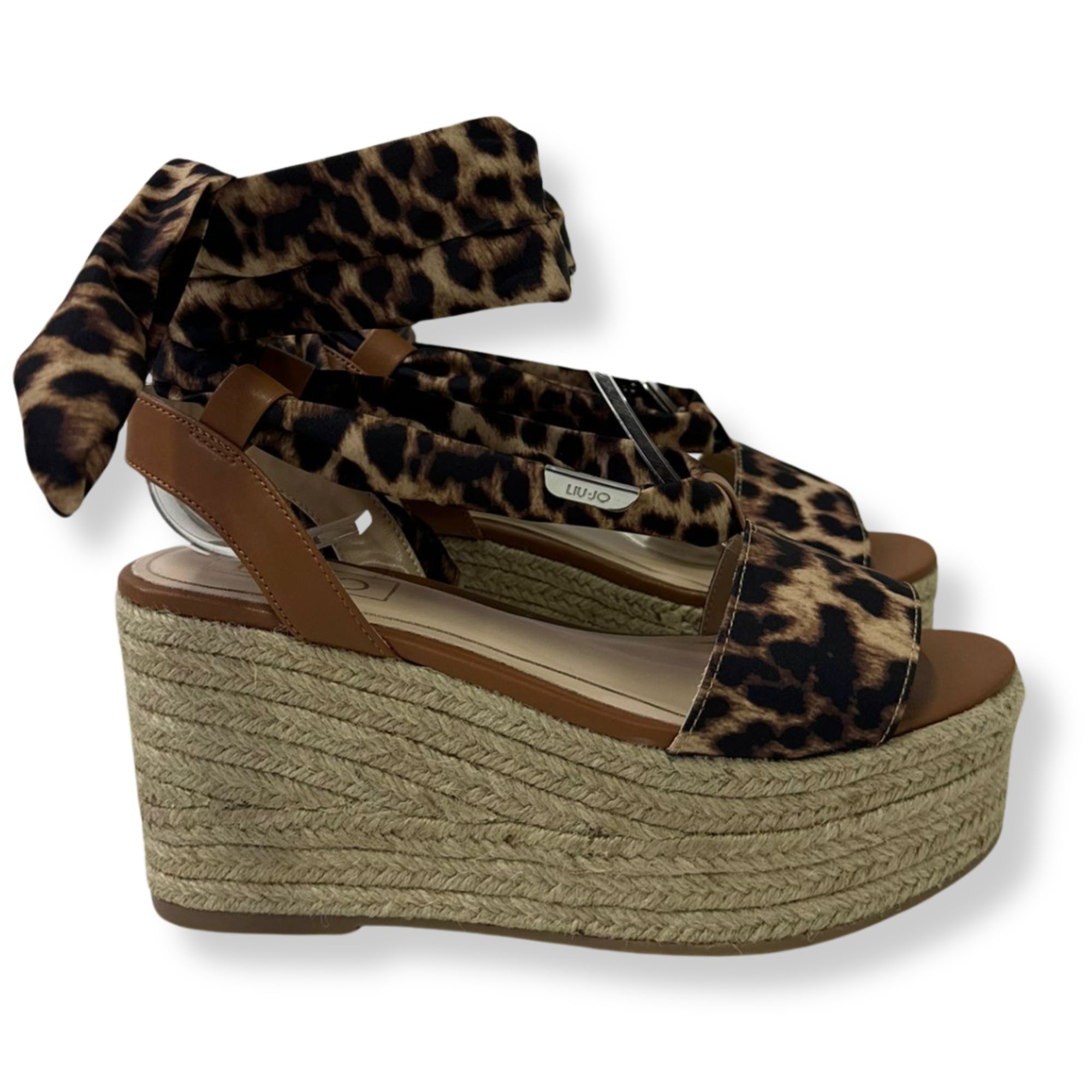 Lui-Jo sandali con tacco donna SA6087 TX133 BALI 03 S4057 LEOPARD/SADDLE - immagine 2