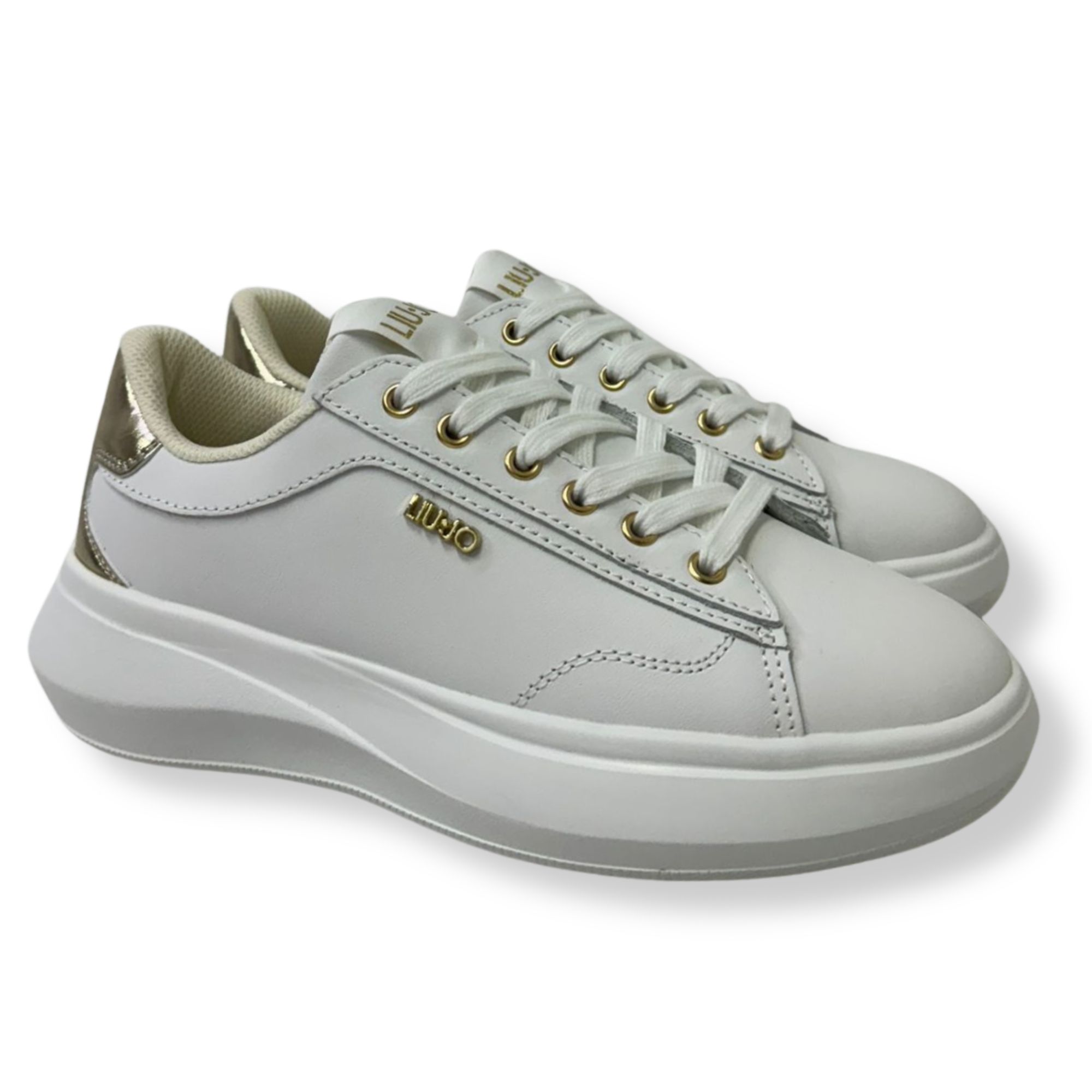 LUI – JO SNEAKERS DONNA BA6069 PX026 CASPER 01 S1052 White/Light Gold