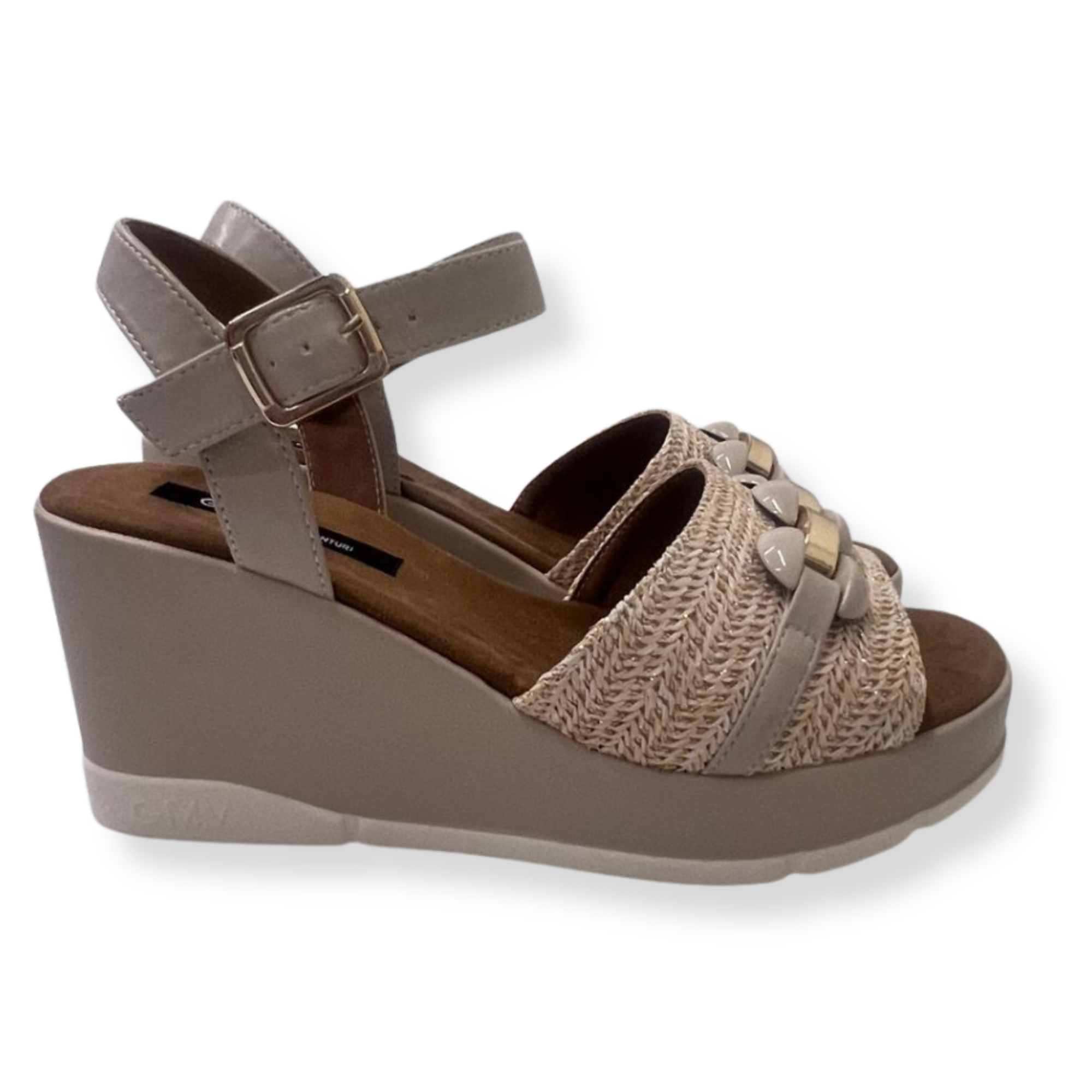 Gian Marco Venturi Sandali GMVDSCSA0459 Raffia BEIGE - immagine 2
