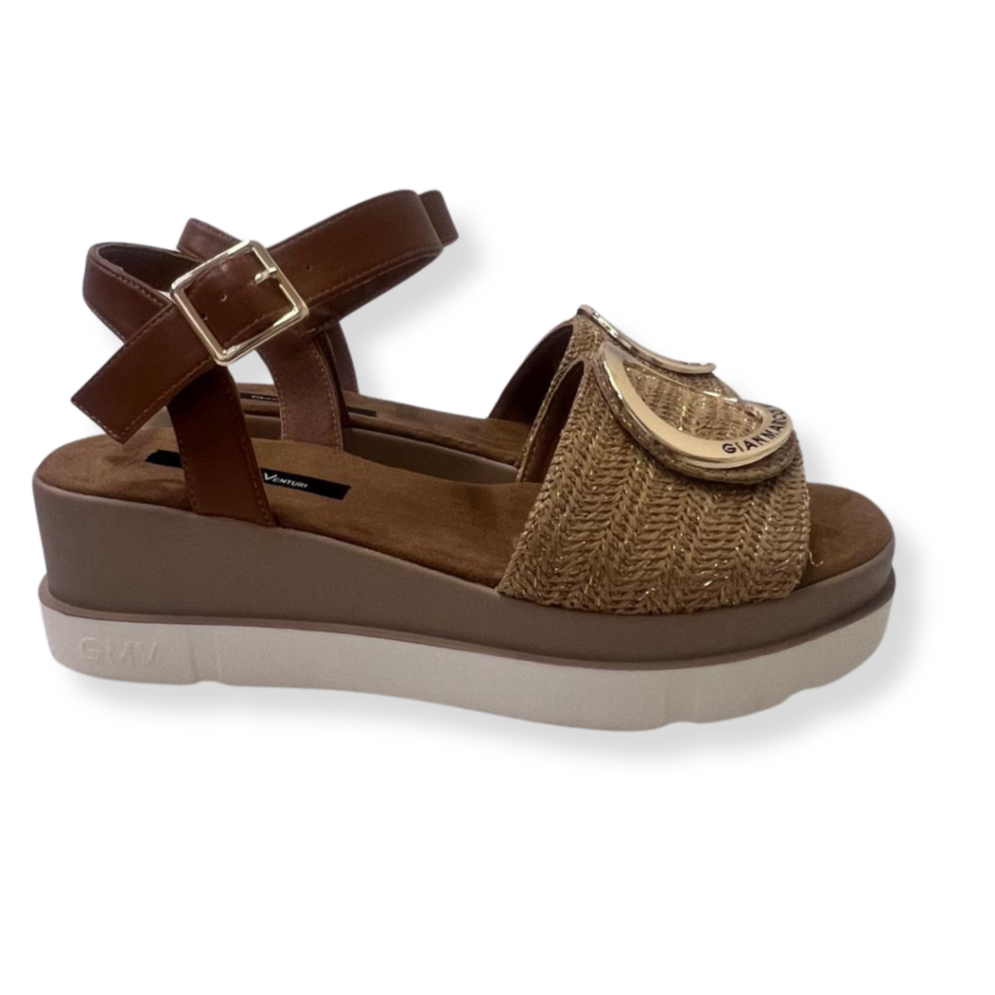 Gian Marco Venturi Sandali GMVDSCSA0452 Raffia CUOIO - immagine 2