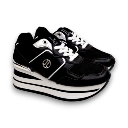 LANCETTI SNEAKERS DONNA - BLACK - SILVER - WHITE - LNC-3150
