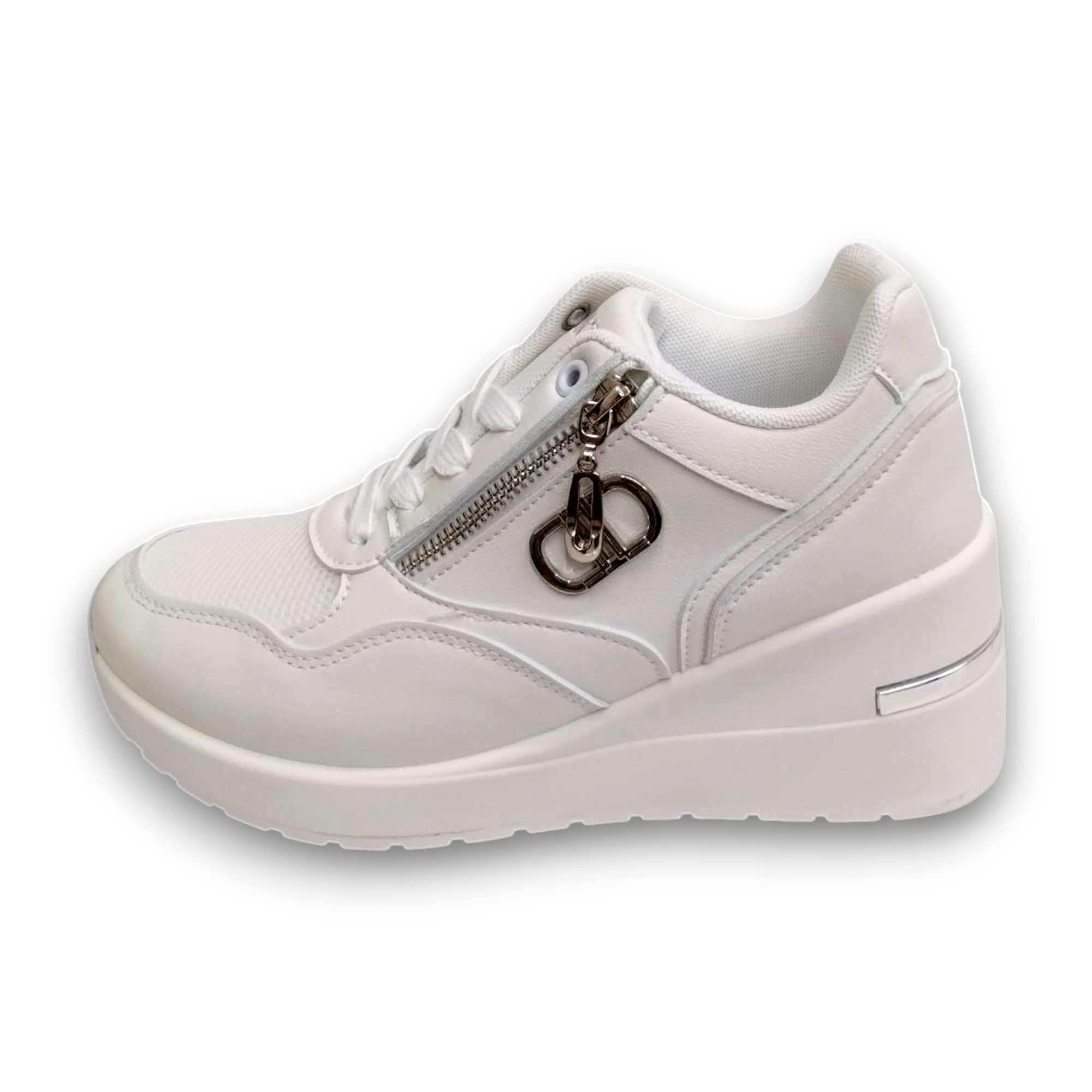 LANCETTI SNEAKERS DONNA - WHITE - SILVER - LNC-3160 - immagine 2