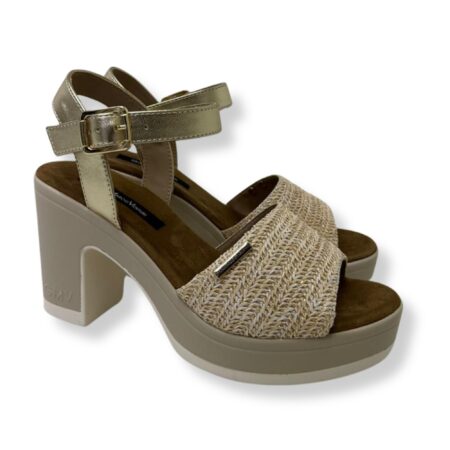 Gian Marco Venturi Sandali Con Tacco GMVDSCSA0474 Raffia BEIGE