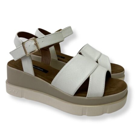 Gian Marco Venturi Sandali Con Tacco GMVDSCSA0453 Saffiano BIANCO