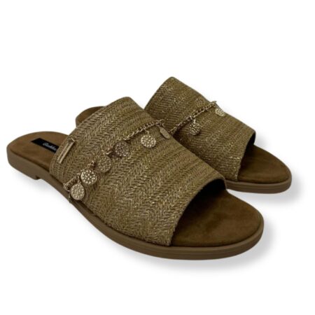 Gian Marco Venturi SANDALO DONNA GMVDSCCB0004 Raffia CUOIO