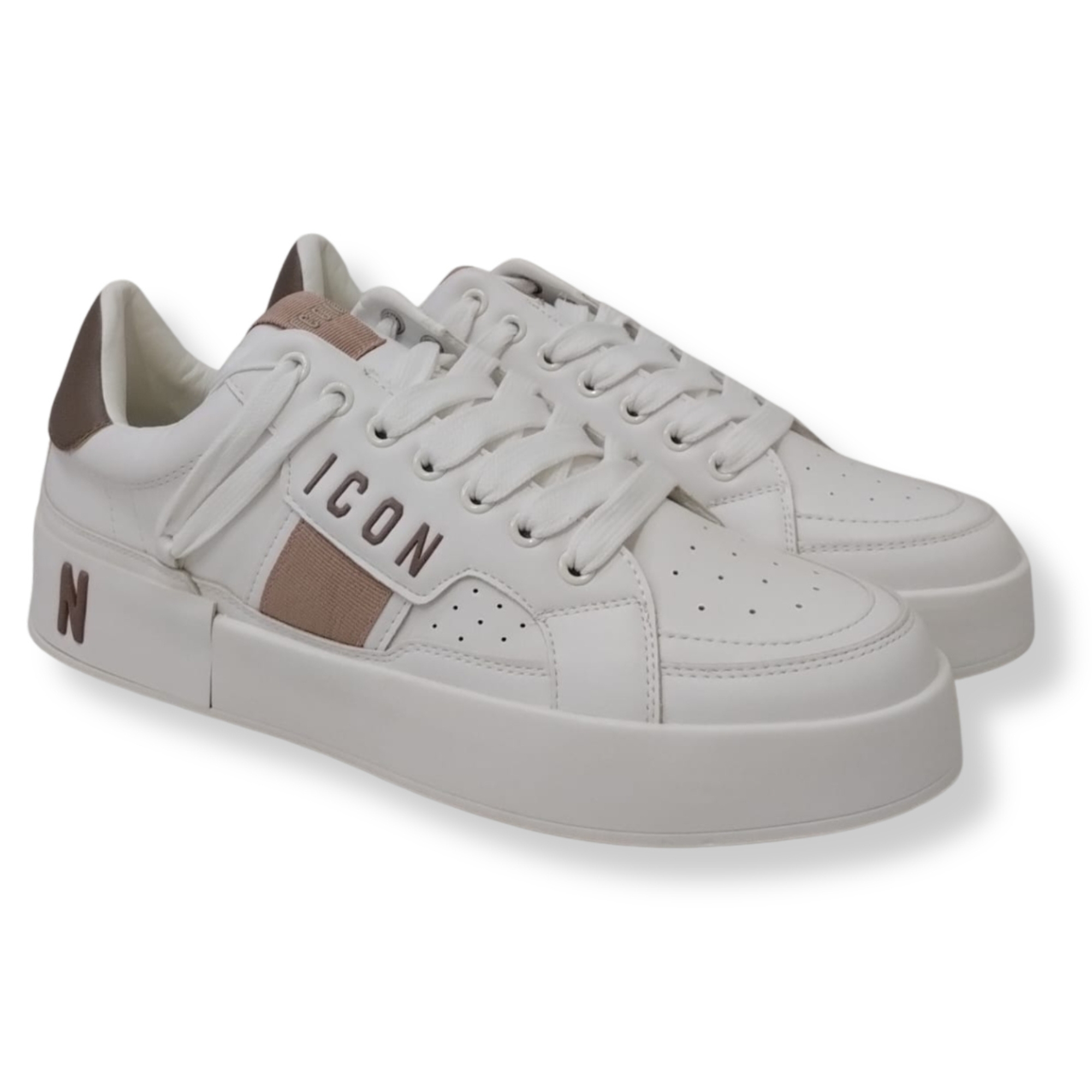 Icon sneakers uomo IC04135SU BIANCO/TORTORA
