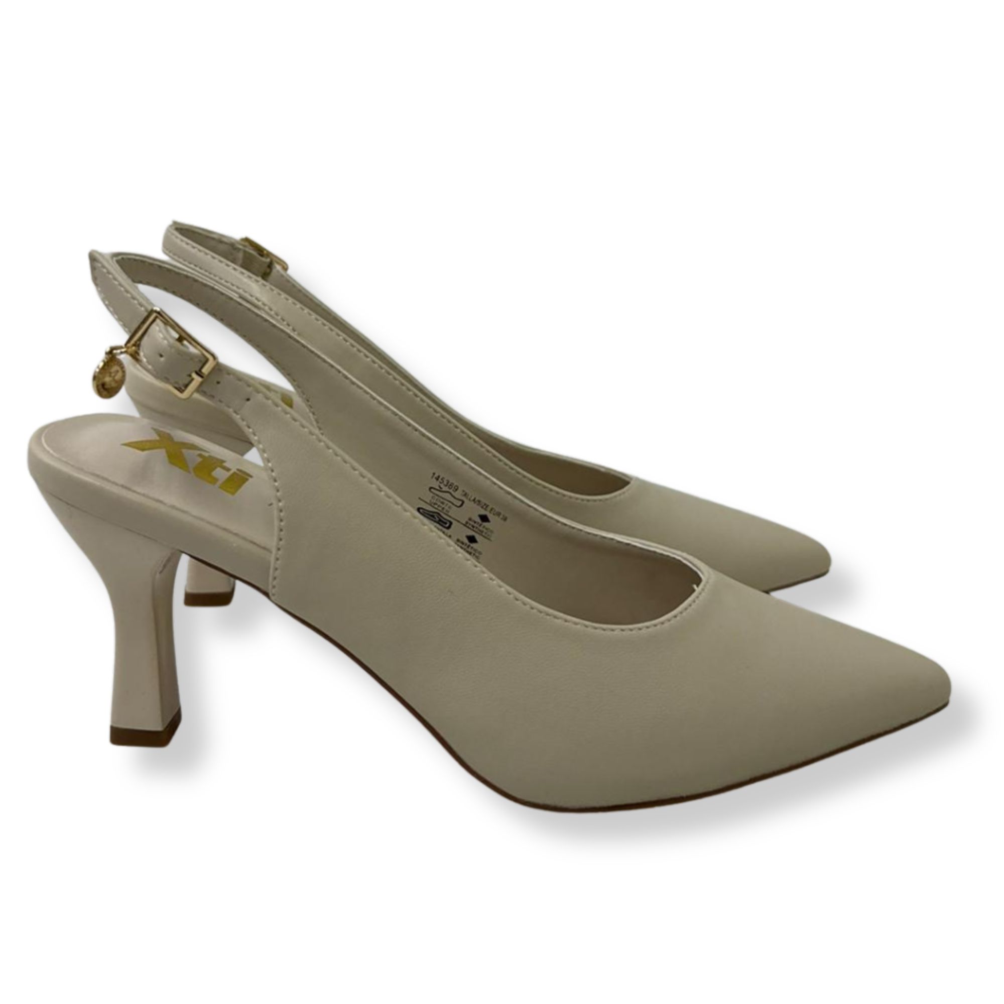 Xti Sandali con tacco donna 145369 BEIGE - immagine 2