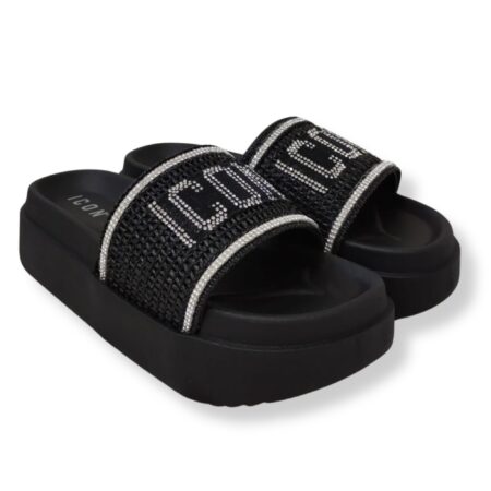 Icon SANDALO DONNA IC05777TD Ciabatta NERO