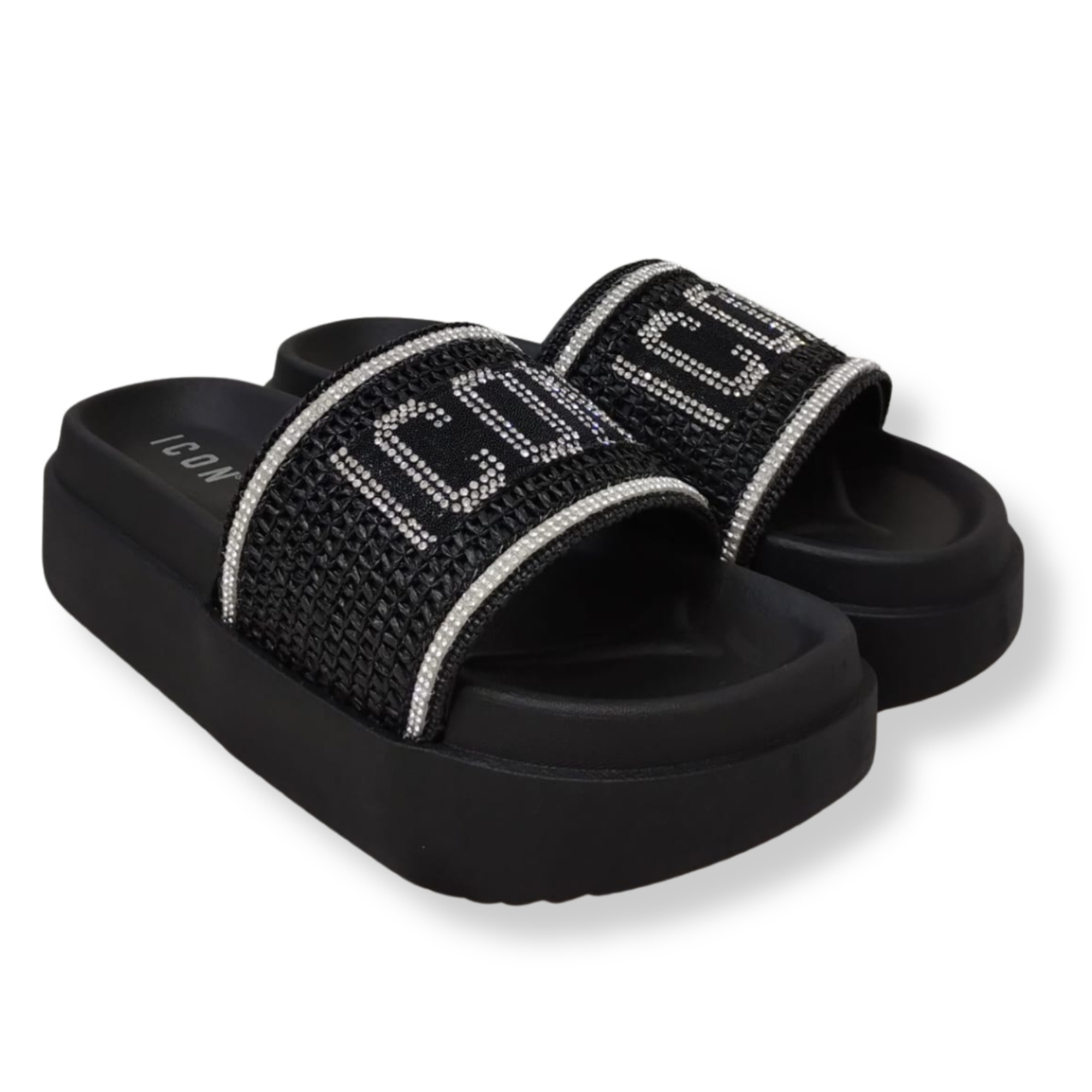Icon SANDALO DONNA IC05777TD Ciabatta NERO