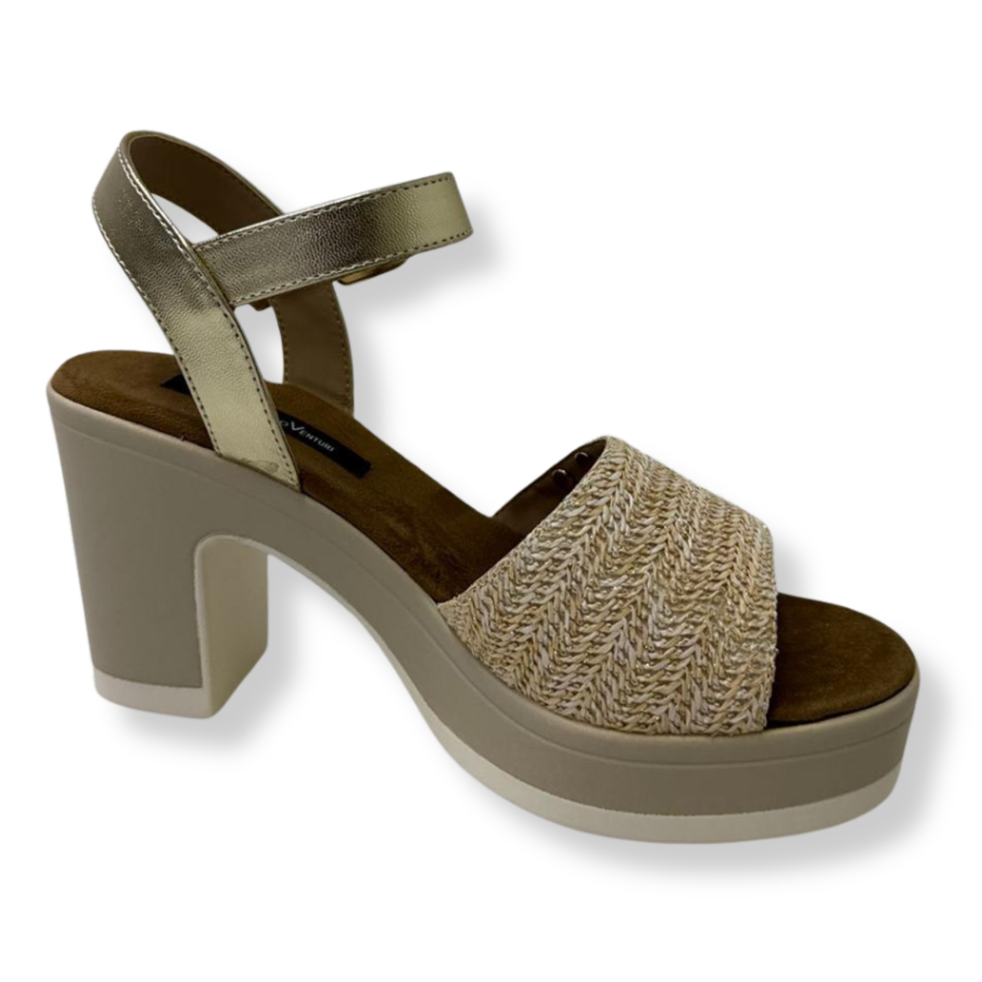 Gian Marco Venturi Sandali Con Tacco GMVDSCSA0474 Raffia BEIGE - immagine 3