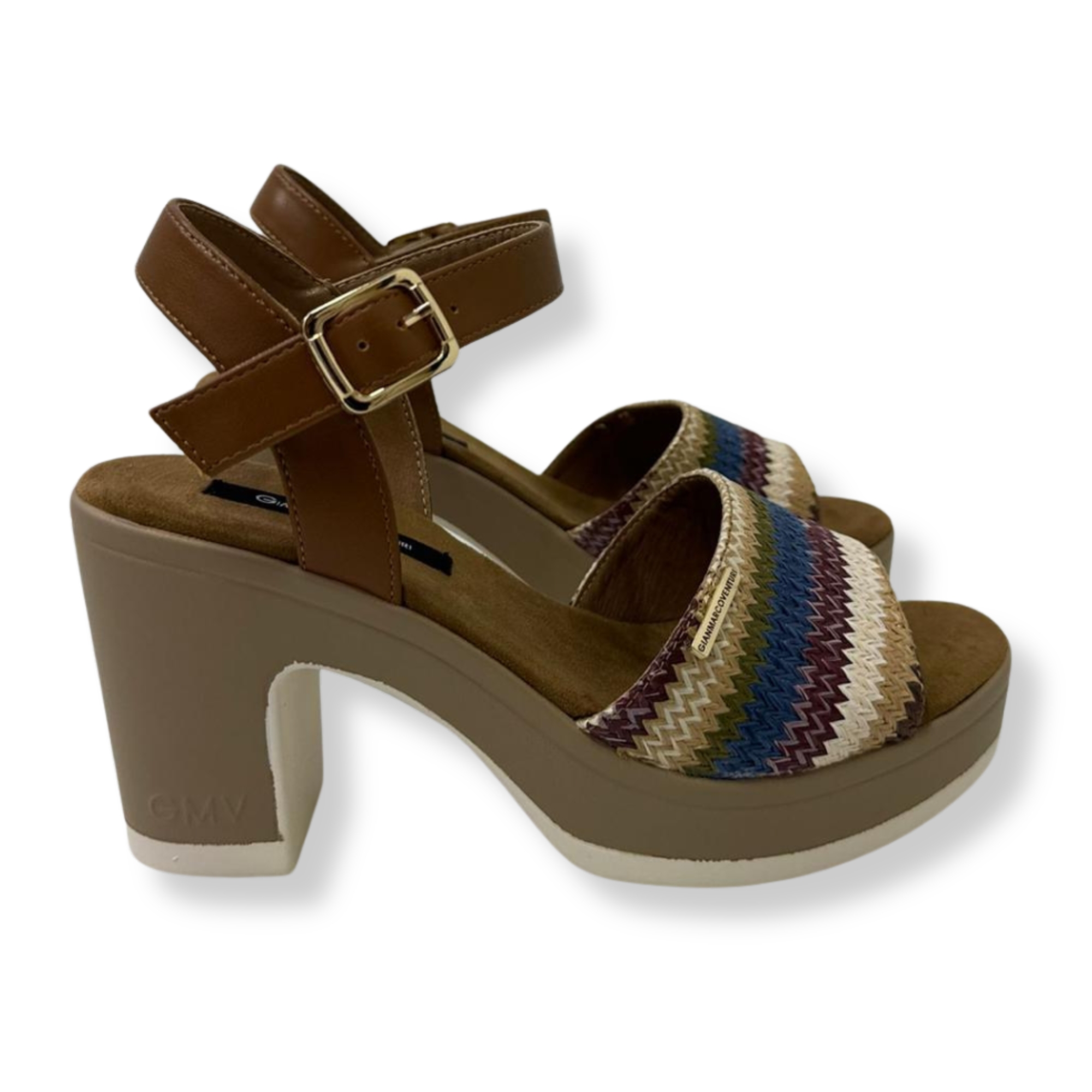 Gian Marco Venturi Sandali Con Tacco GMVDSCSA0474 Raffia MULTICOLOR - immagine 2