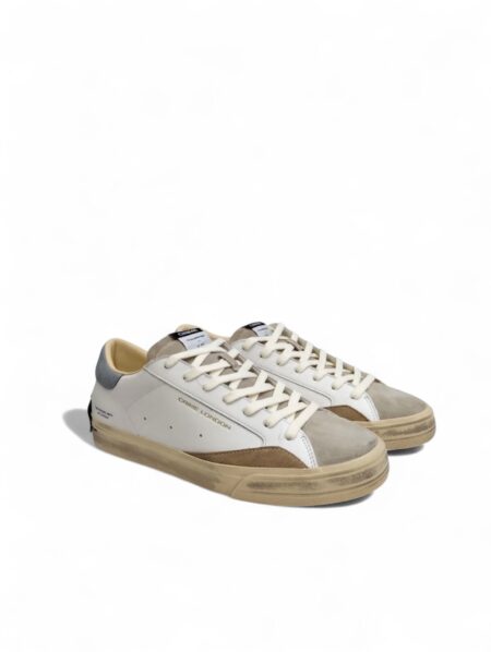 CRIME SNEAKERS UOMO - WHITE - 19050PP8 Distressed Lo