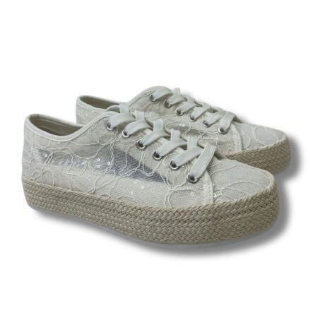 Julien scarpe casual donna E121 Tessuto BIANCO