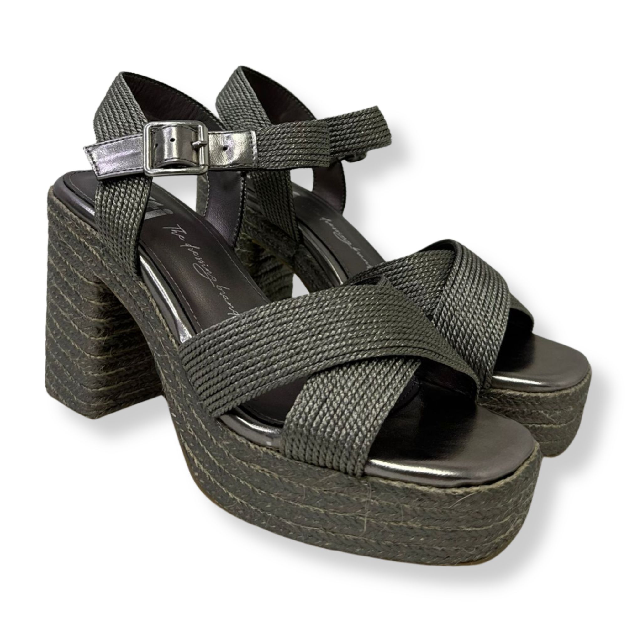 Xti Sandali con tacco donna 142741 PLOMO(PEWTER)