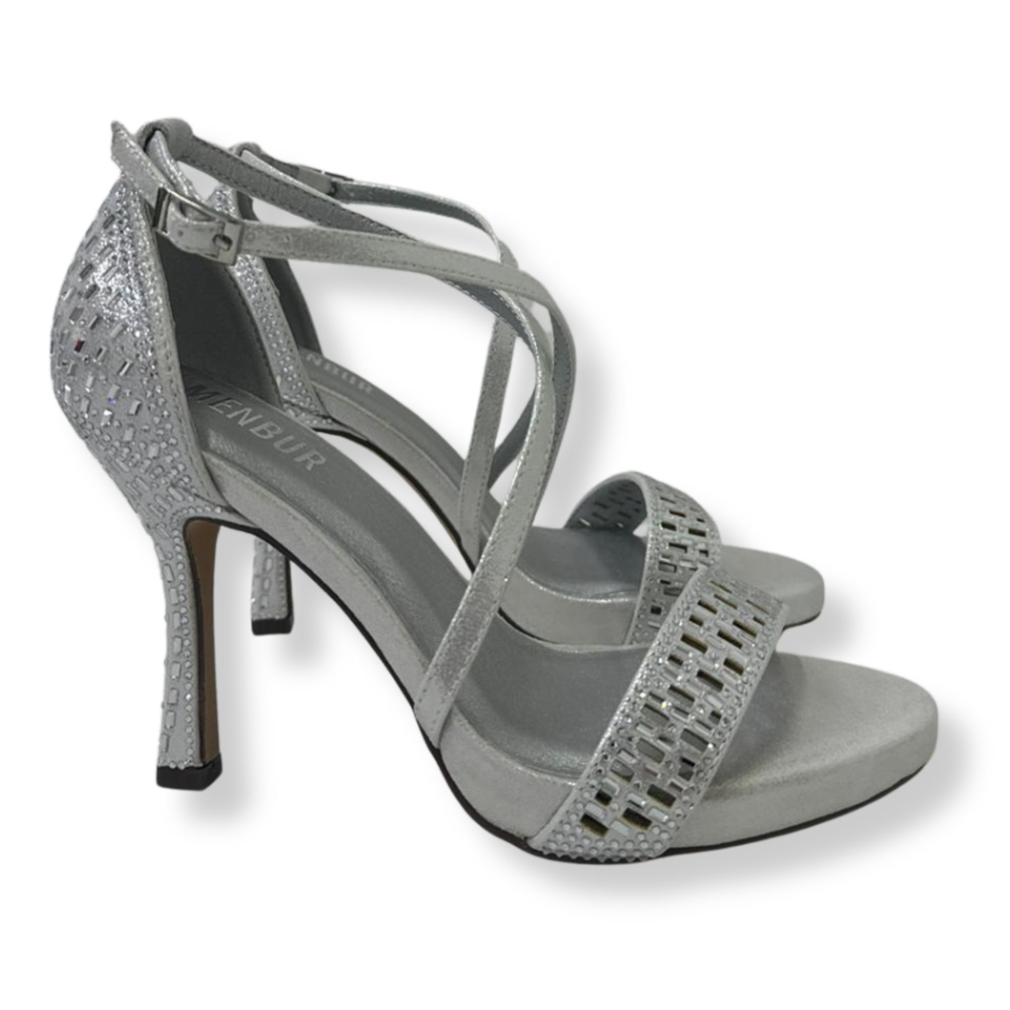 Menbur sandali con tacco donna AM722 Menbur 09 PLATA - immagine 2