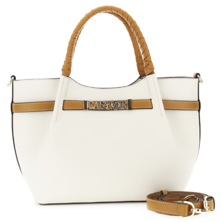 Cafe’ Noir borsa donna C3YA1005 Shopping W097 Panna/Cuoio