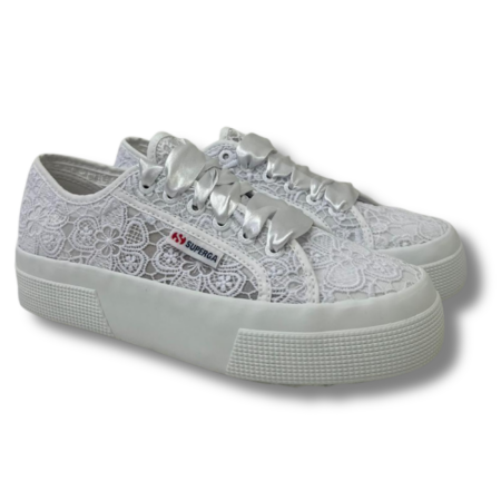 Superga Sneakers Donna 2740 Flower Macrame S2136QW A0A Total White