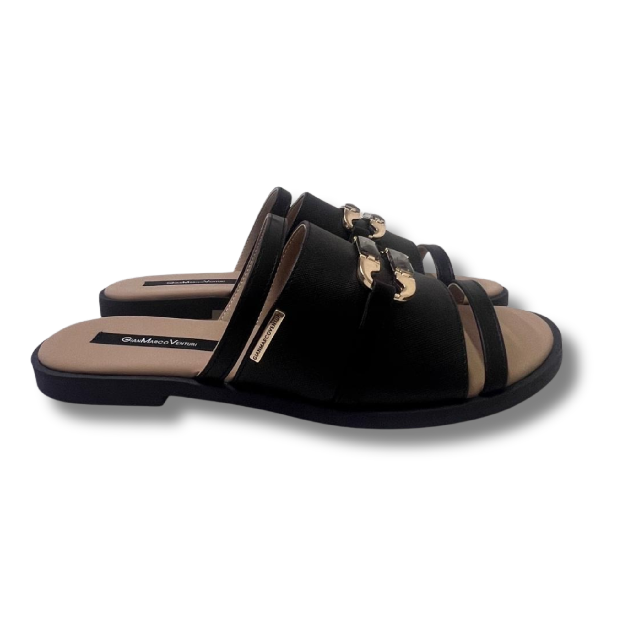 Gian Marco Venturi Sandali GMVDSCCB0003 Saffiano NERO - immagine 2