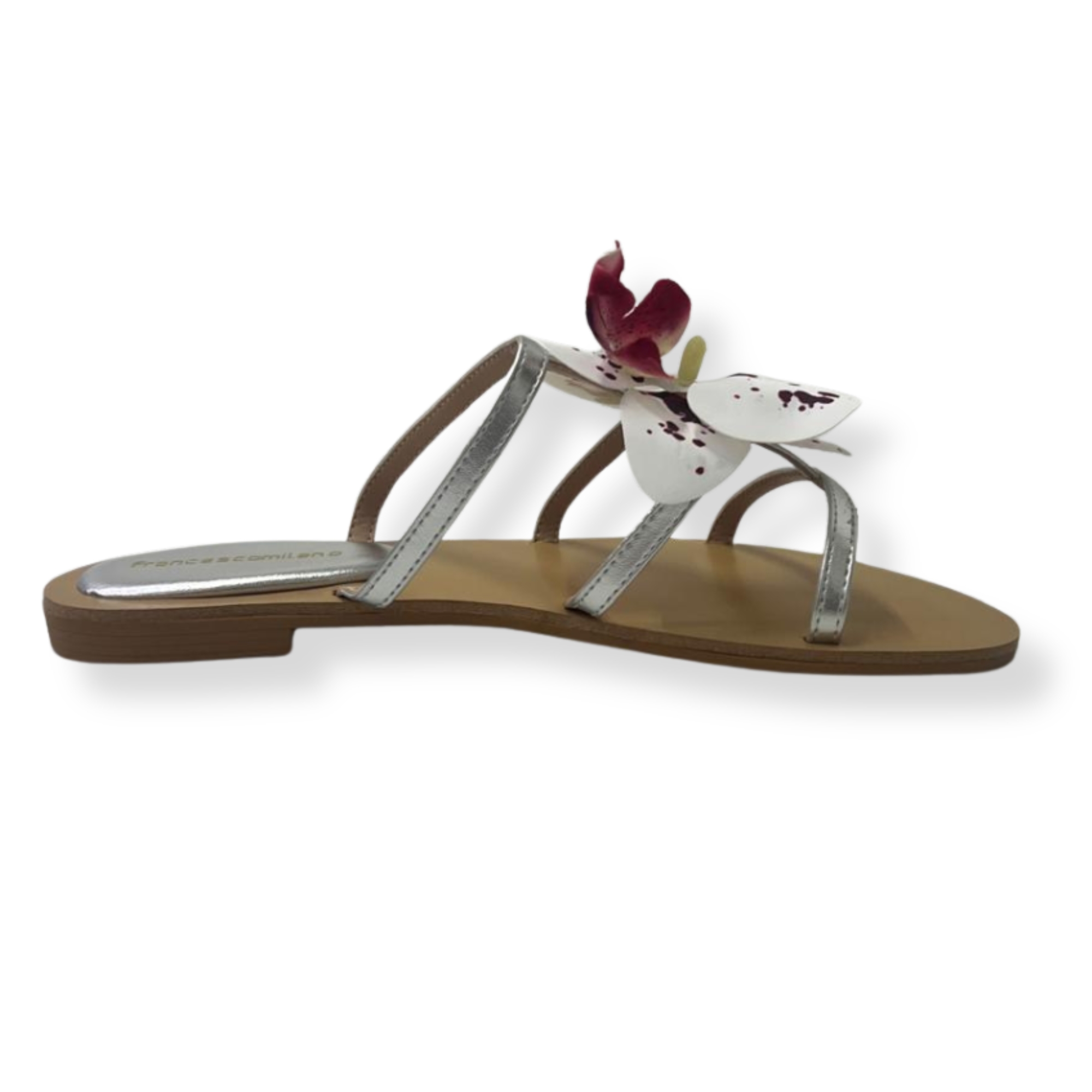 Francescomilano sandali donna Y18-23N Laminato ARGENTO - immagine 3