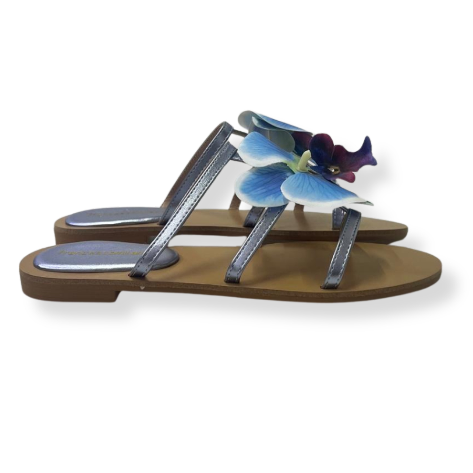 Francescomilano sandali donna Y18-23N Laminato AZZURRO - immagine 2