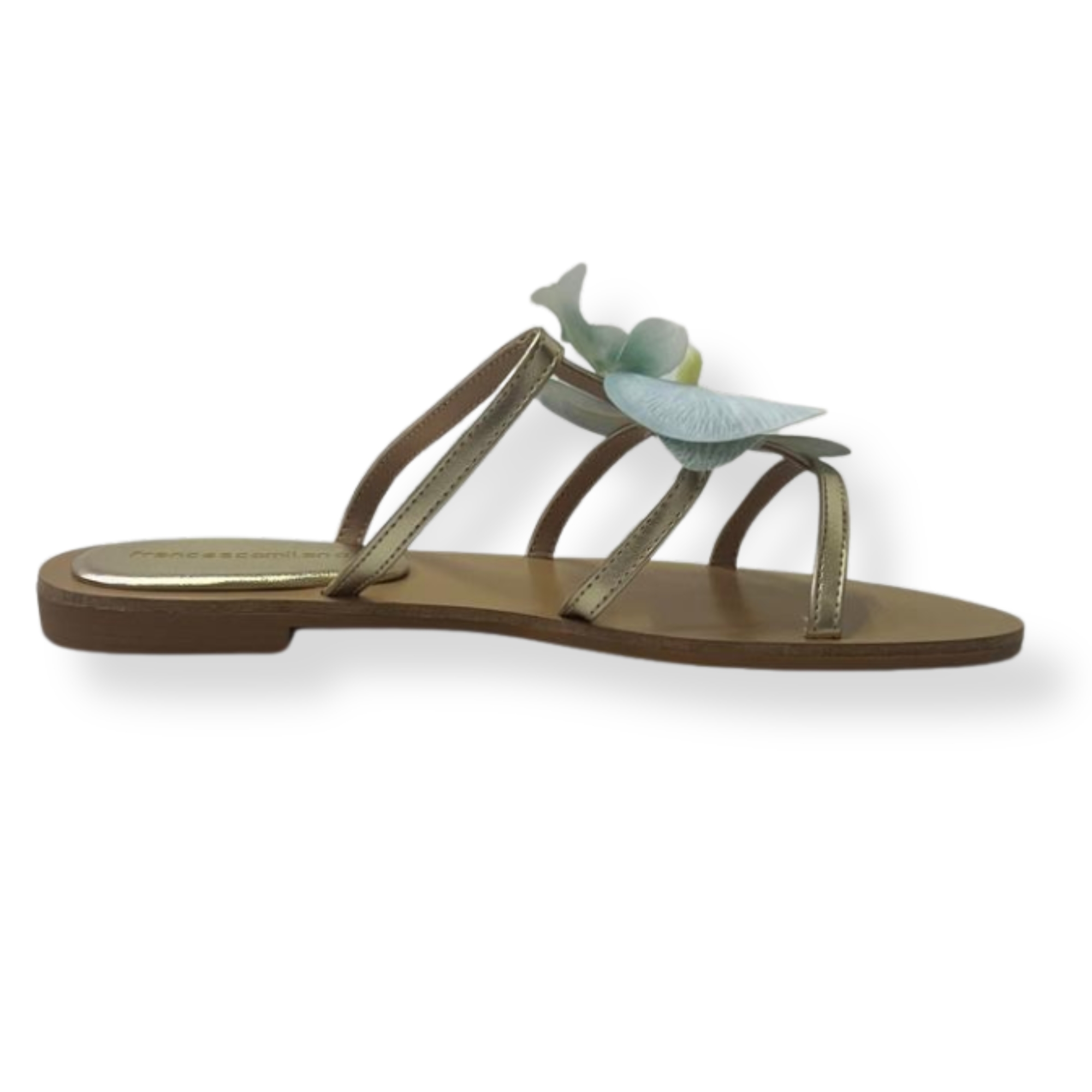 Francescomilano sandali donna Y18-23N Laminato PLATINO - immagine 3