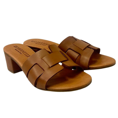 Romanelli Sandali con tacco LADY-80 Vitello CUOIO