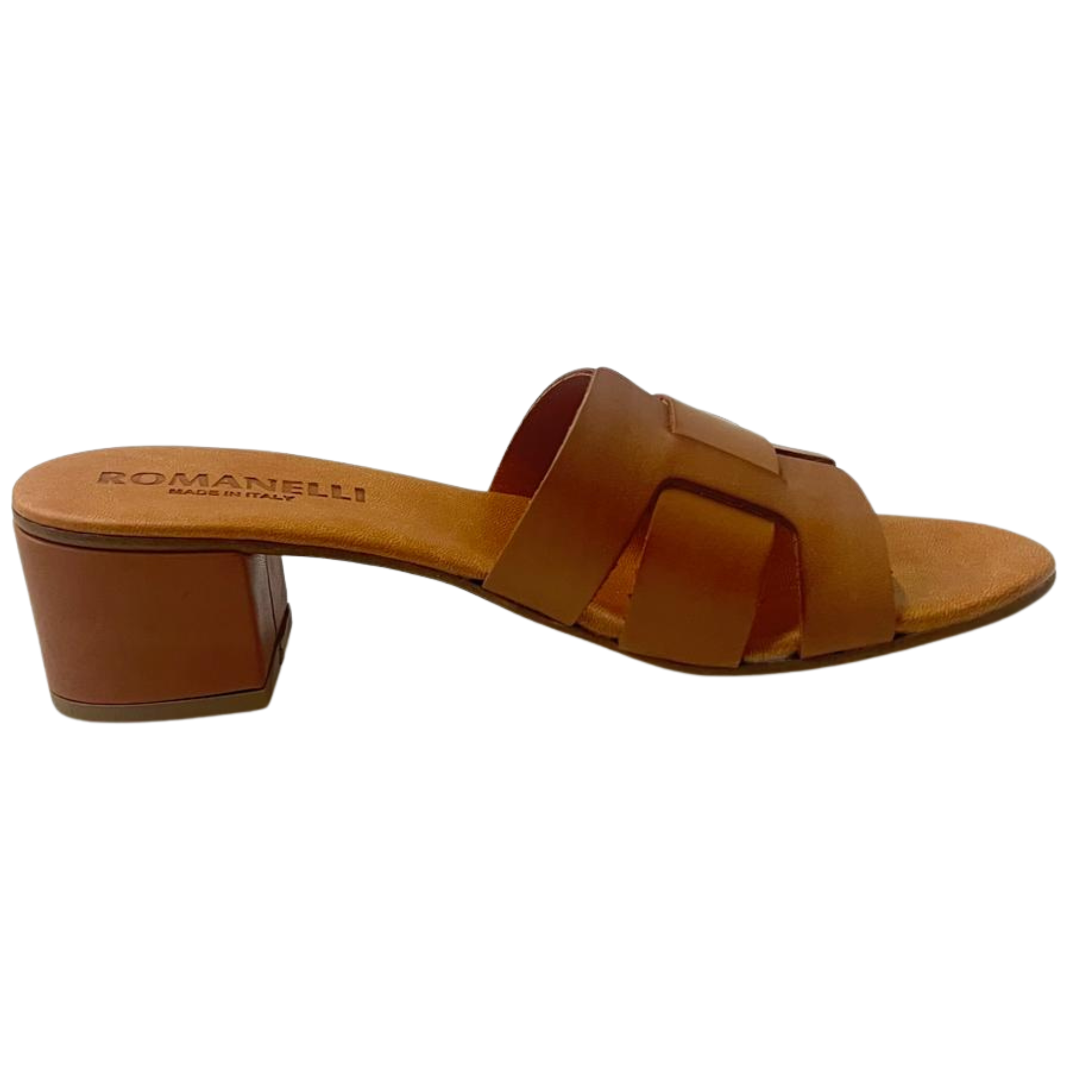 Romanelli Sandali con tacco LADY-80 Vitello CUOIO - immagine 4