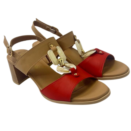 Enval Soft Sandali donna 1277311 Vitello CUOIO/MATTONE