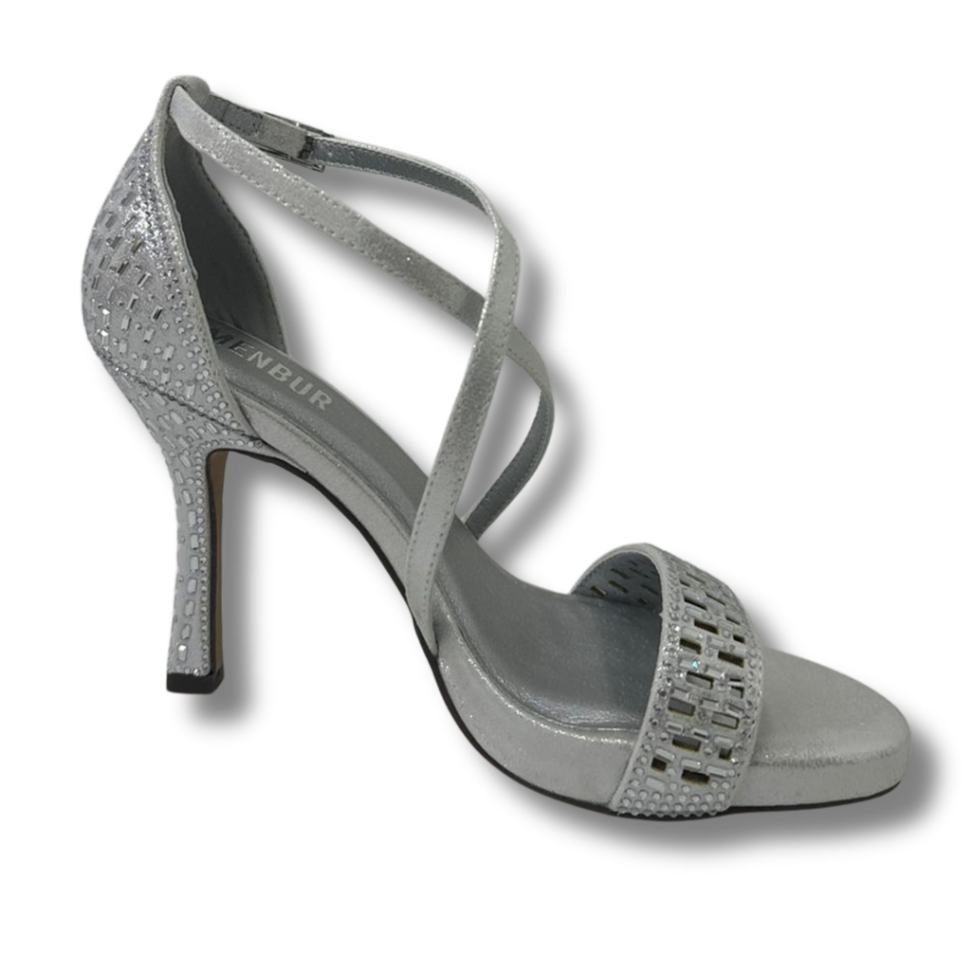 Menbur sandali con tacco donna AM722 Menbur 09 PLATA - immagine 3