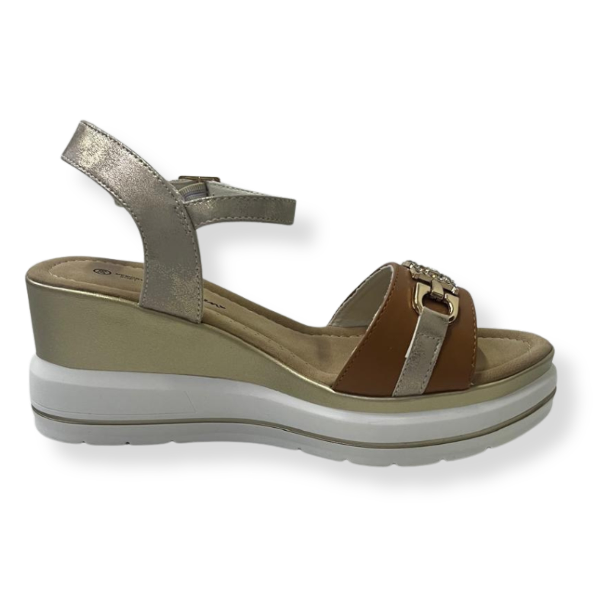 Julien sandali donna E800 Vitello CUOIO/Satin Beige - immagine 3
