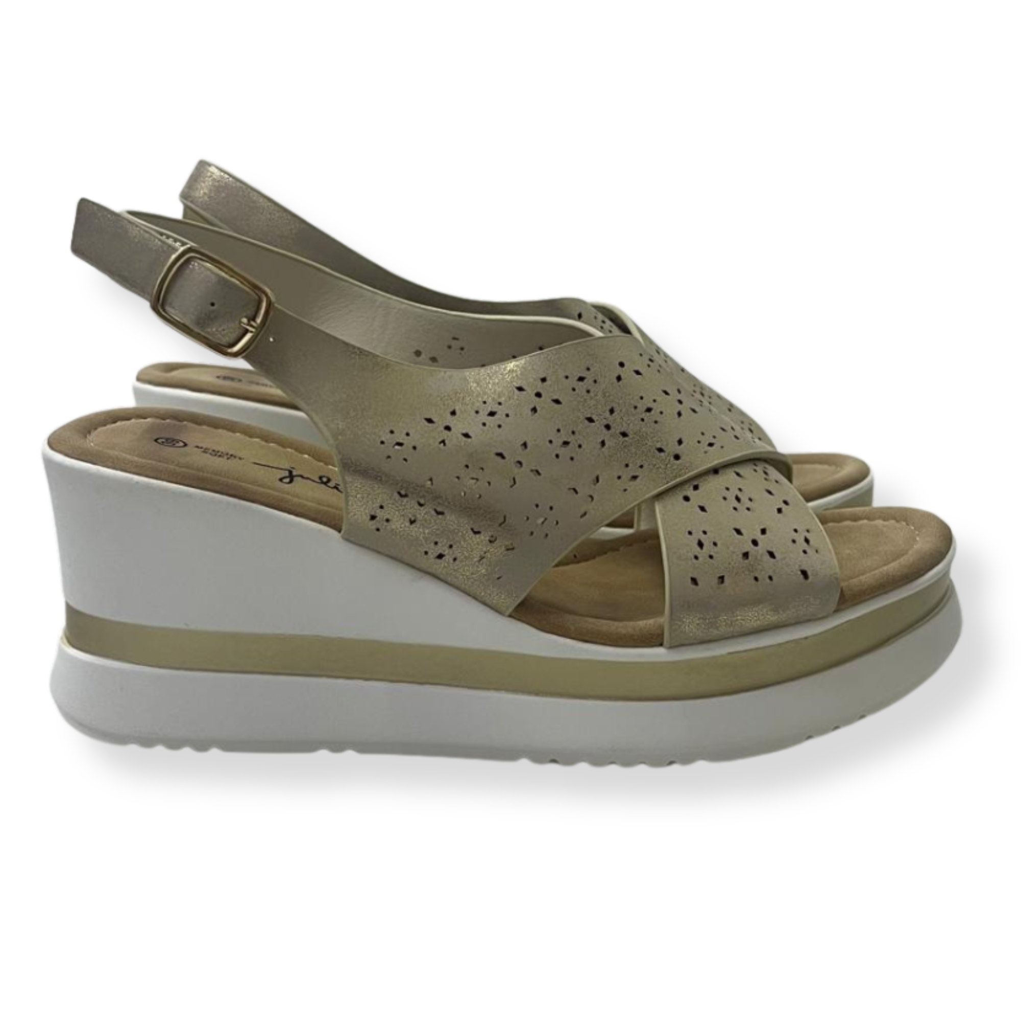 Julien sandali donna E489 Satin BEIGE - immagine 2