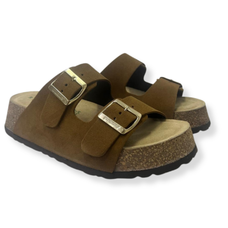Bio Natura sandali donna A21THESIS Imbottito Scamosciato BRANDY