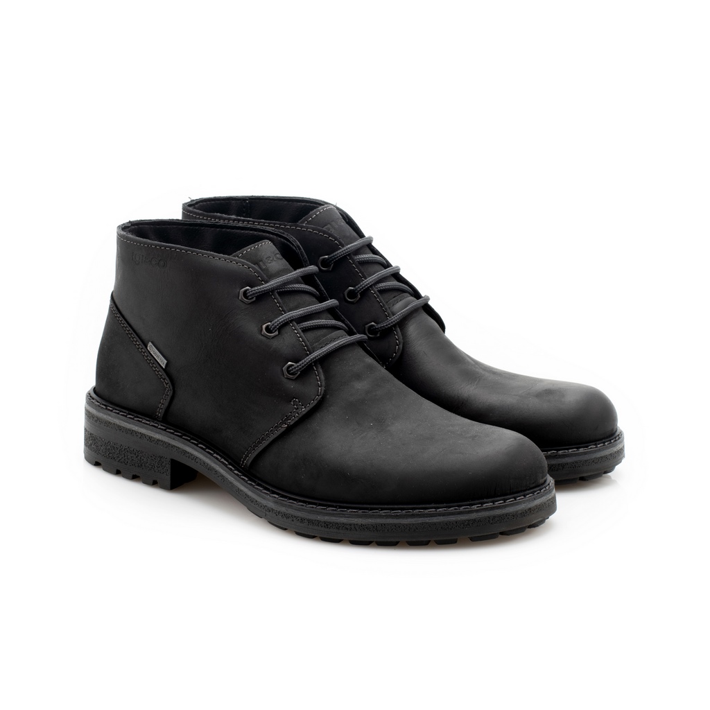 IGI\u0026CO 4103300 nero scarpe uomo stivaletti lacci pelle zip